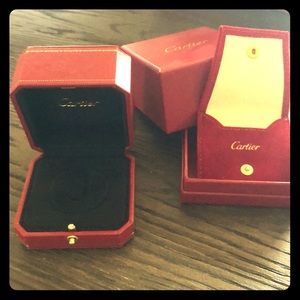 Brand new AUTHENTIC Cartier ring box with pouch